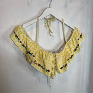 Disney beauty and the beast Bell gingham Florence bathing top